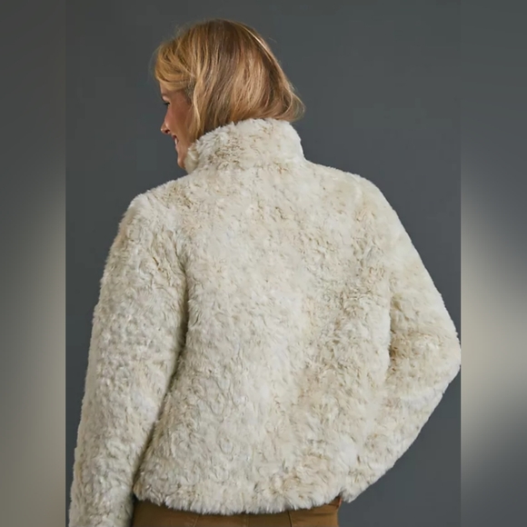 Anthropologie Faux Fur Sigrid Teddy Jacket - Picture 3 of 9